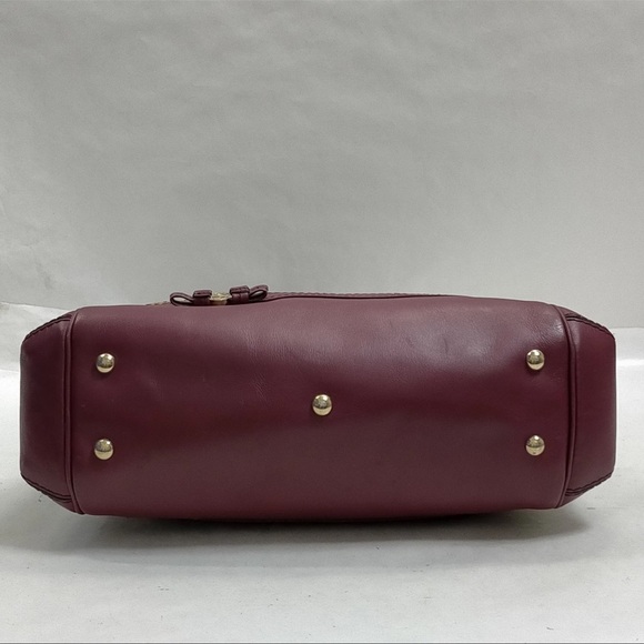 Vintage Gucci Beige and Burgundy Shoulder Bag - Picture 5 of 9